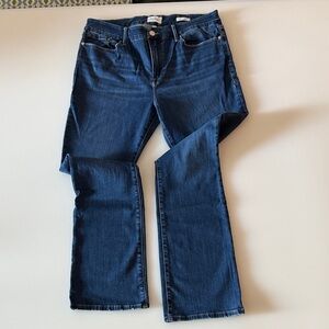 Frame Denim Women's Boot Cut Jeans in Dark Blue 11” rise